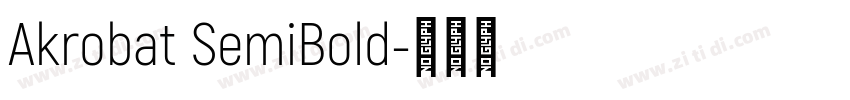 Akrobat SemiBold字体转换